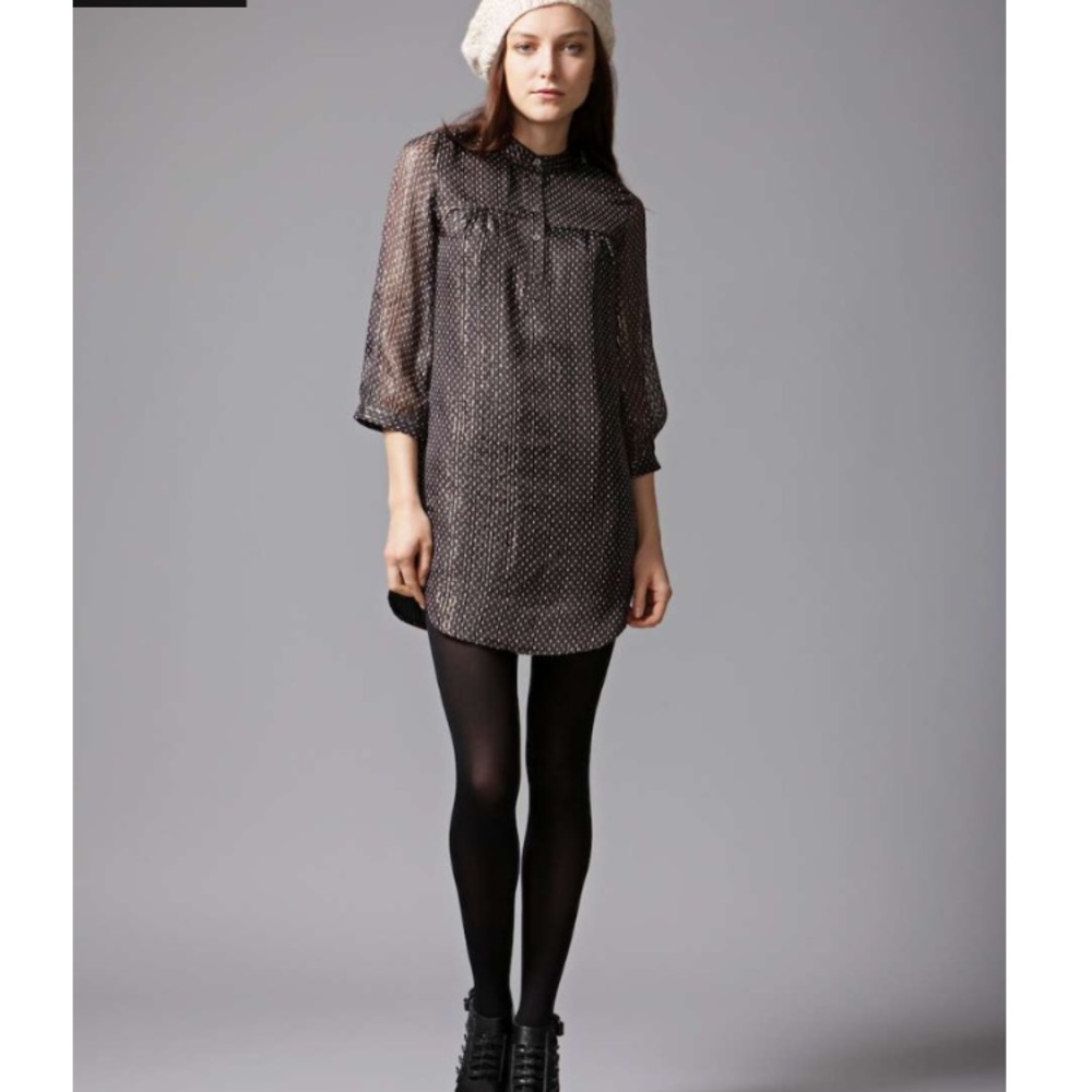 ALICE RITTER Jade Silk Dot Dress